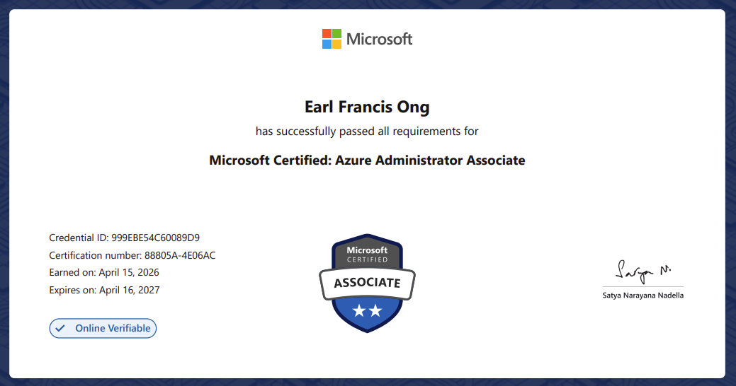 Microsoft Certified: Azure Administrator Associate